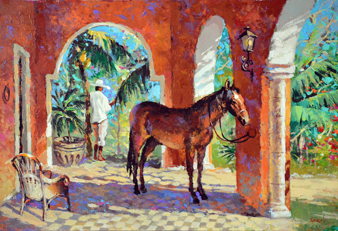 693x475 Hacienda - Mexican Painting