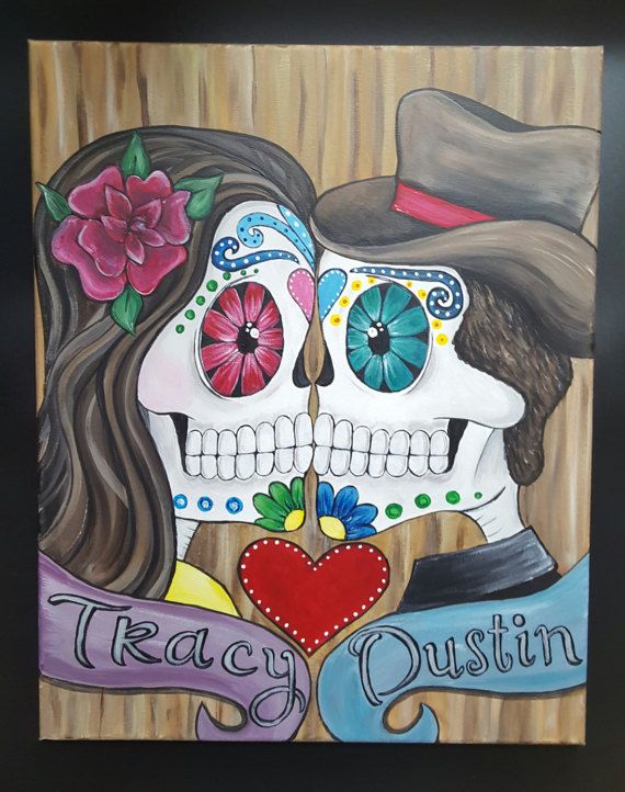 570x722 Sugar Skulls, Sugar Skull Wedding, Rockabilly Wedding, Sugar Skull - Mexican Painting Skulls