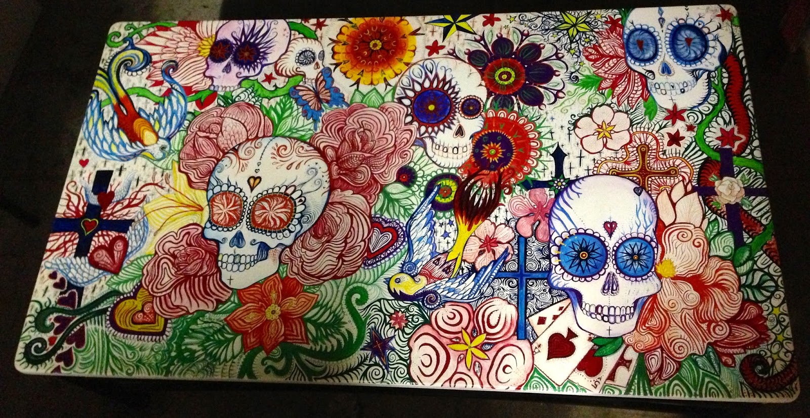 1600x827 Artist Illustrator Of All Thing Magical And Creative Hand - Mexican Painting Skulls