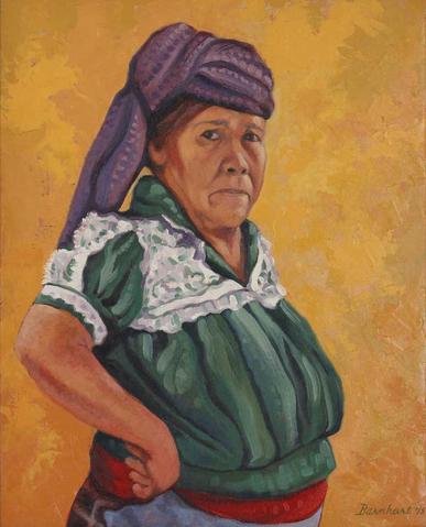 387x479 Mexican Woman Original Oil Painting By Jeff Barnhart Wallspace - Mexican Painting Woman