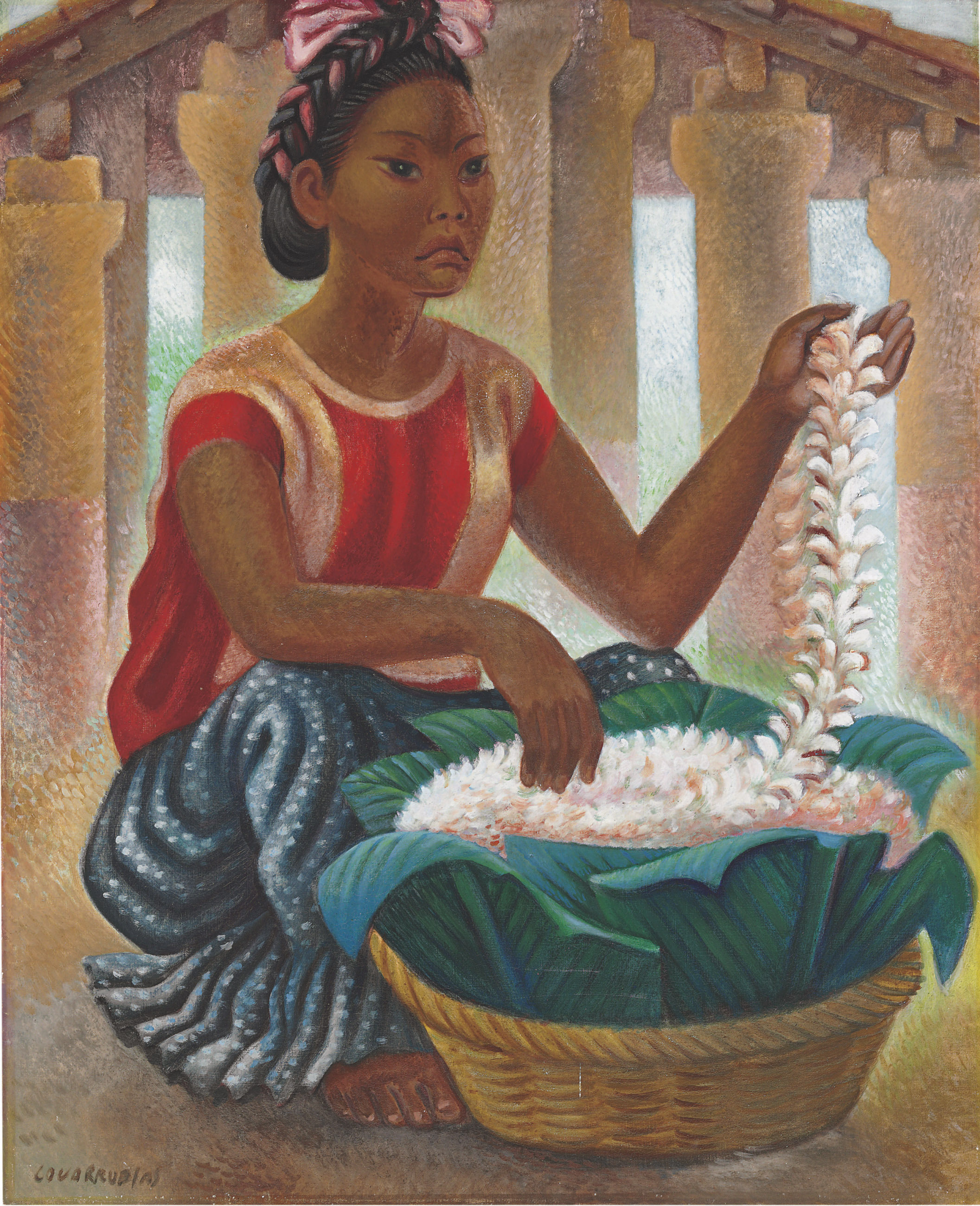 2113x2600 Miguel Covarrubias (Mexican 1904 1957) Sitting Woman - Mexican Painting Woman