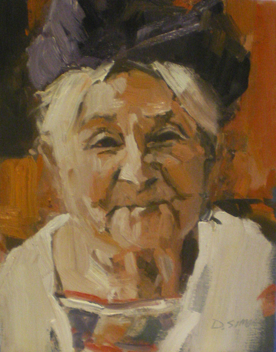 548x700 Old Mexican Woman 14x18 - Mexican Painting Woman