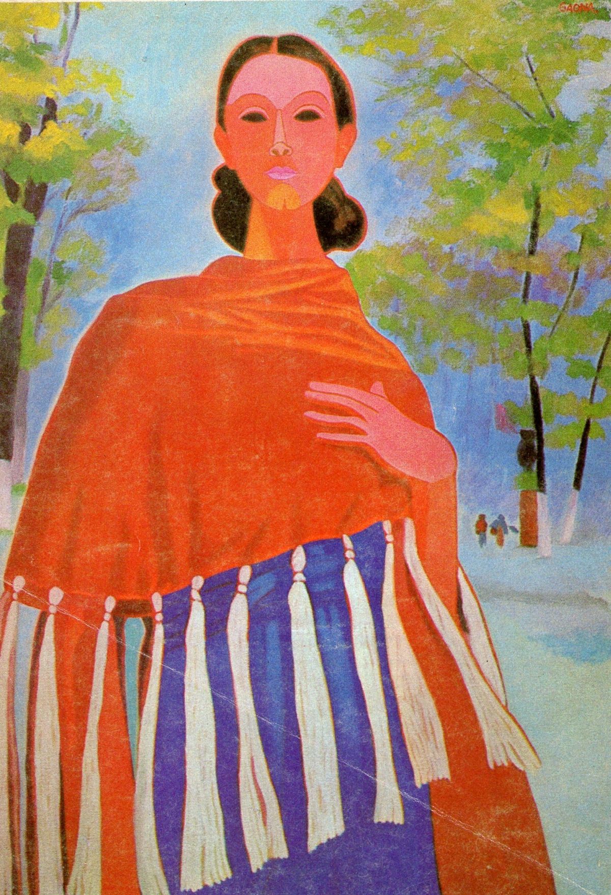 1200x1758 Rebozo - Mexican Painting Woman