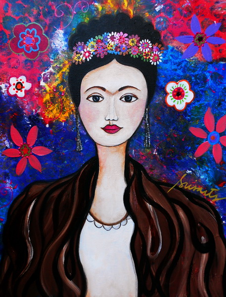 457x600 Gallery Of Modern Folk Artist Pristine Cartera Turkus Mexican - Mexican Portrait Painting