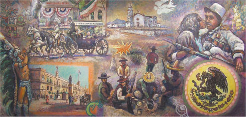 494x235 Articles - Mexican Revolution Painting