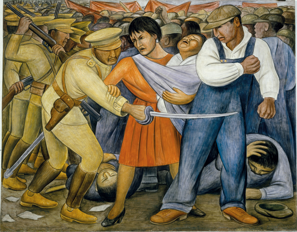 1000x782 Diego Rivera Murals For The Museum Of Modern Art 1f Mediaproject - Mexican Revolution Painting