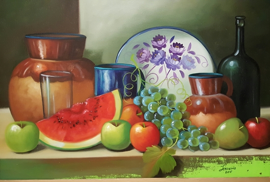 550x371 Mexican Still Life - Mexican Style Painting