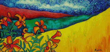 373x176 Pirene's Fountain - Mexican Style Painting