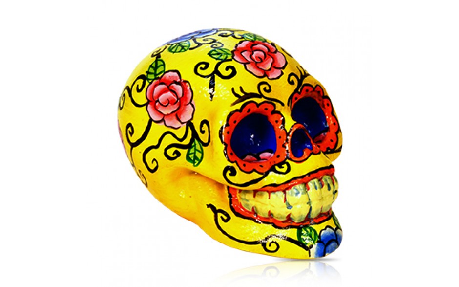 940x587 Painted Fine Sculpture, Mexican Sugar Skull - Mexican Sugar Skull Painting