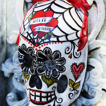 354x354 Shop Mexican Skull Paintings On Wanelo - Mexican Sugar Skull Painting