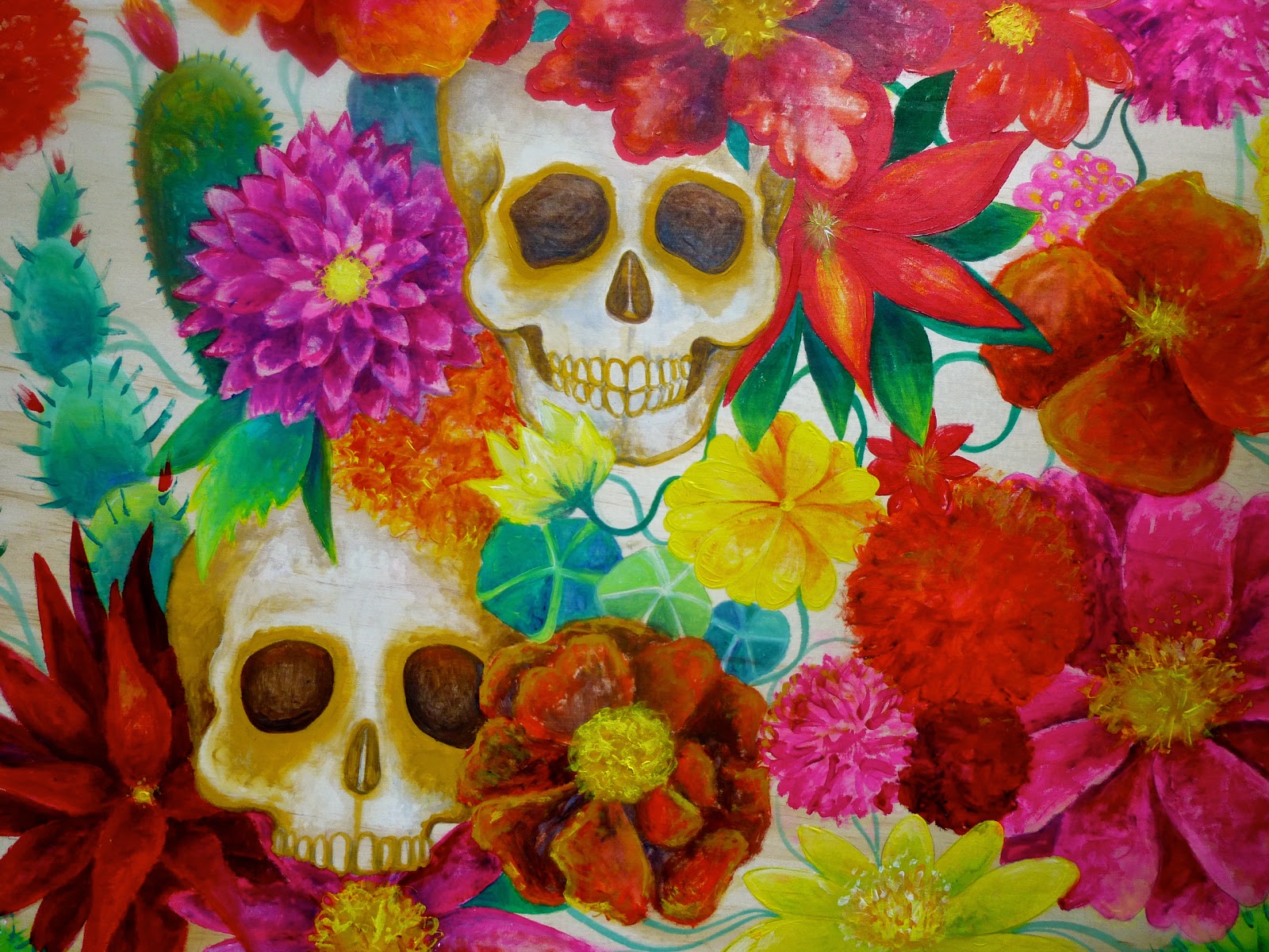 1600x1200 Artist Illustrator Of All Thing Magical And Creative Mexican - Mexican Sugar Skull Painting