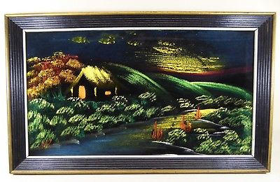 400x260 Vintage~ Mexican ~black Velvet Painting ~framed~ A11 - Mexican Velvet Painting