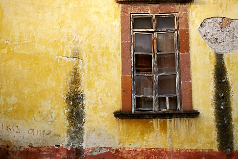 486x324 Mexico, San Miguel De Allende, Window And Painted Wall David - Mexican Wall Painting