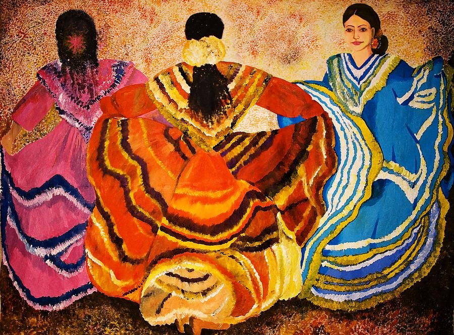 900x665 Mexican Canvas Wall Art Mexican Fiesta Painting Wall Art - Mexican Wall Painting