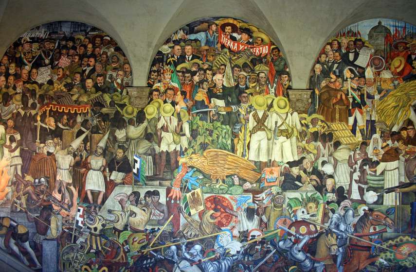 855x560 Biography Of Diego Rivera Widewalls - Mexican Wall Painting
