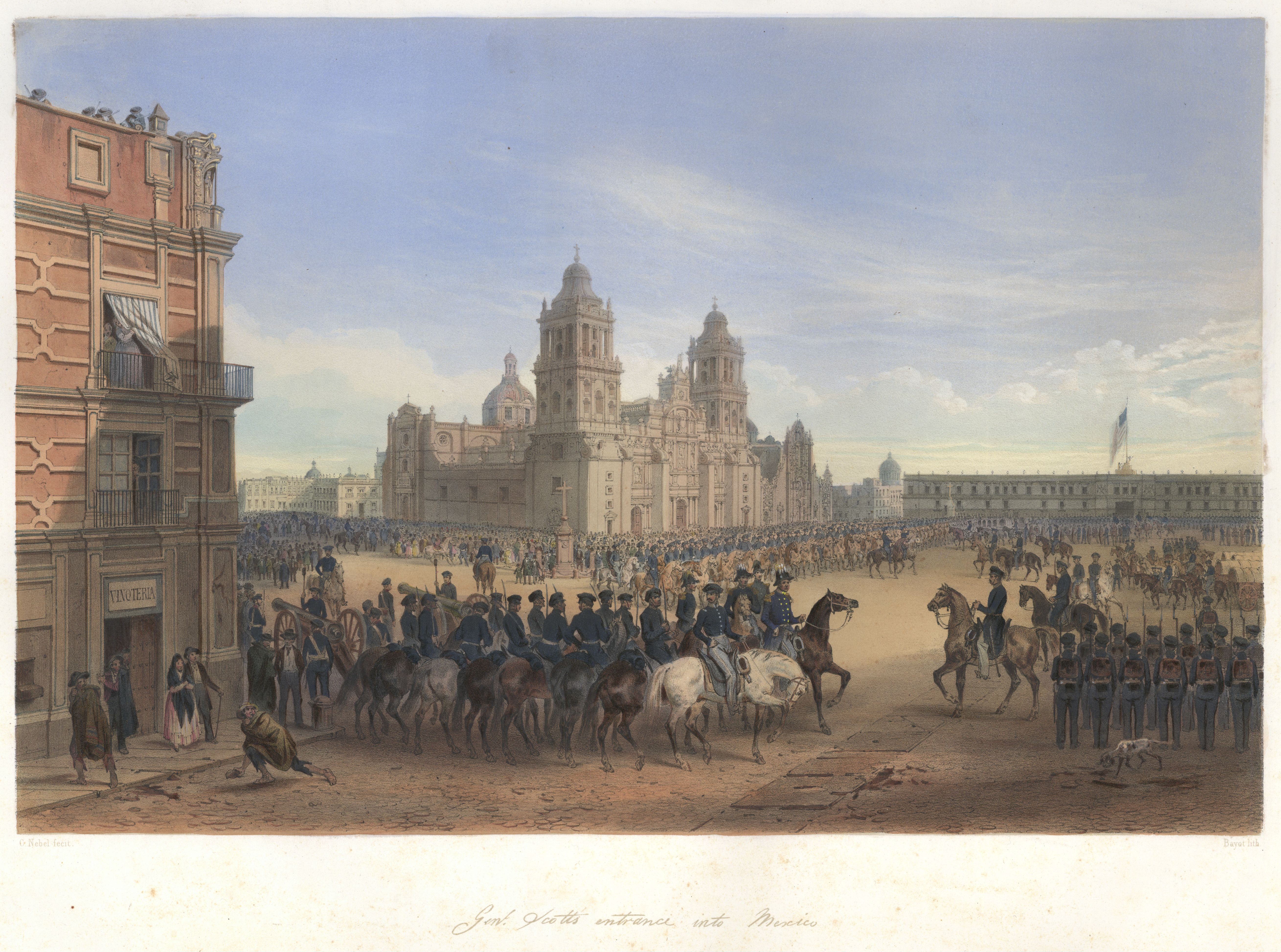 5237x3893 Filenebel Mexican War 12 Scott In Mexico City.jpg - Mexico City Painting