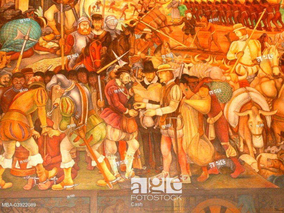 931x699 Mexico, Mexico City, Palacio Nacional, Murals, Artist Diego Rivera - Mexico City Painting