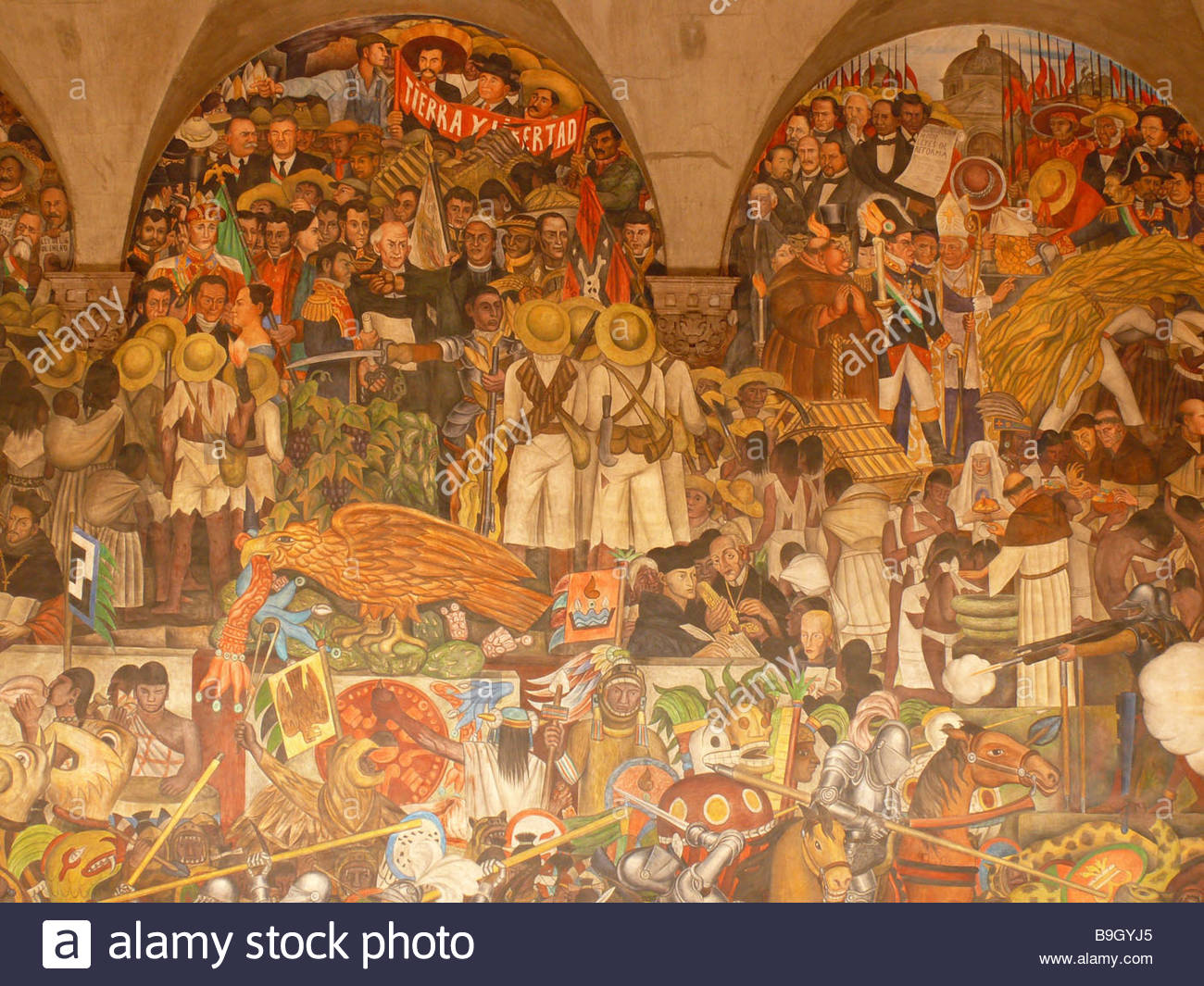 1300x1065 Mexico Mexico City Palacio Nacional Murals Artist Diego Rivera - Mexico City Painting