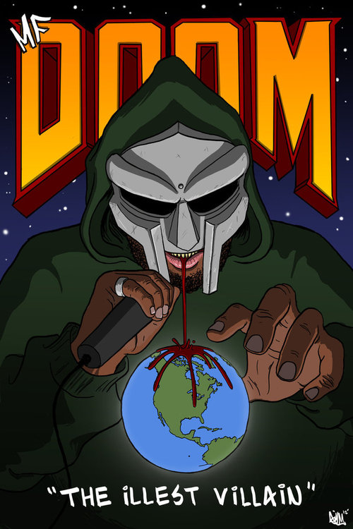 500x750 Mf Doom M F D O O M Doomsday Painting Chics Type - Mf Doom Painting