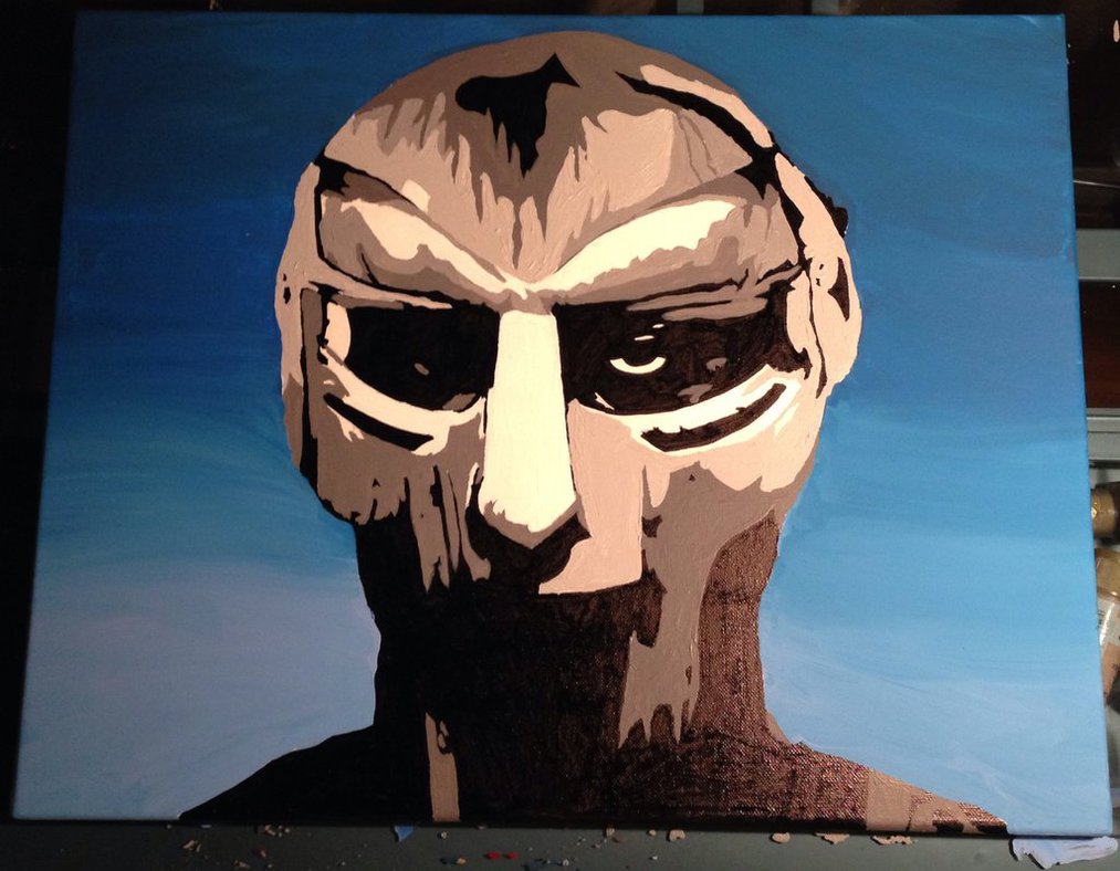 1013x788 Mf Doom Acrylic Painting By Garysaggese - Mf Doom Painting