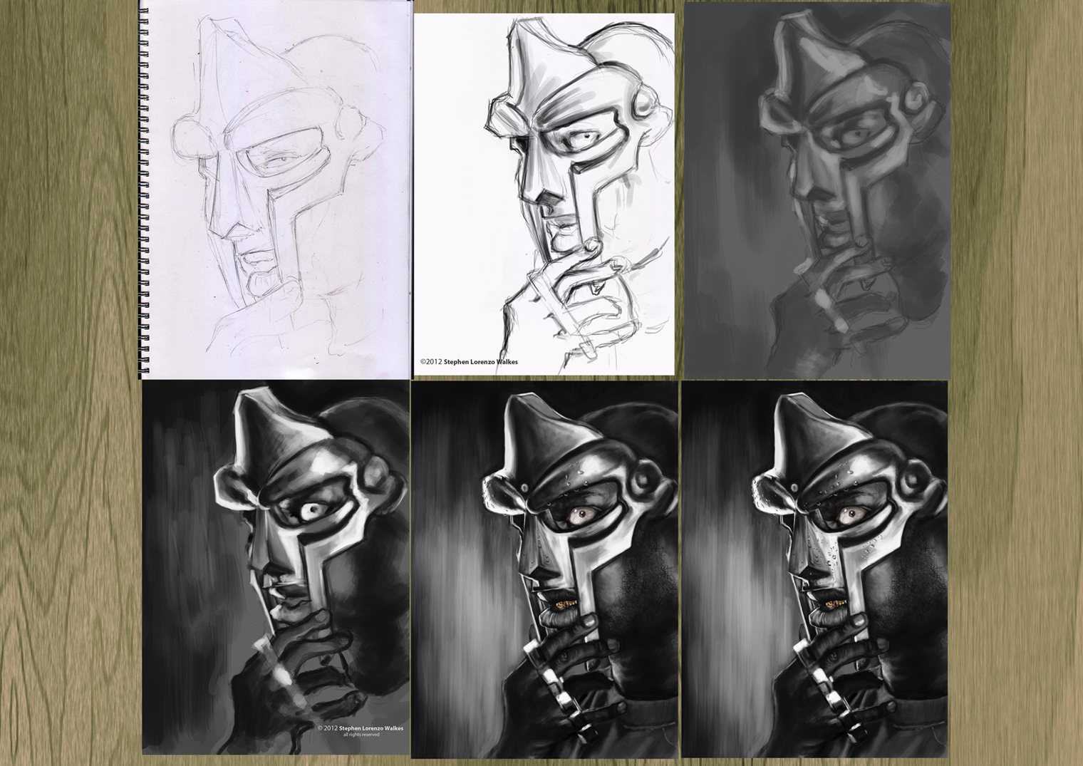 1520x1075 Art By Stephen Lorenzo Walkes Mf Doom - Mf Doom Painting