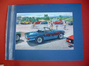300x225 Triumph Mgb Triumph Tr British Sports Car Original Painting Ebay - Mgb Painting