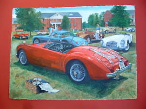 300x225 Mga Mg Tc Mg Td Mg Tf Mgb British Sports Car Original Painting Ebay - Mgb Painting