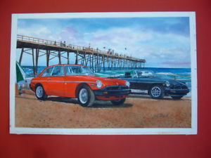 300x225 Mgb Mgb Gt Rubber Bumper British Sports Car Original Painting Ebay - Mgb Painting