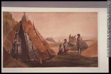 385x256 M1821 Mi'Kmaq Encampment - Mi Painting