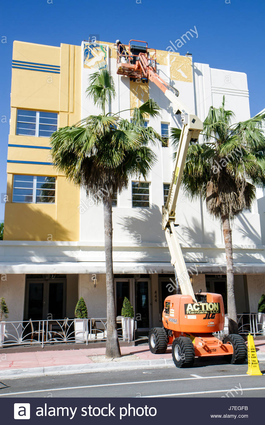 866x1390 Miami Beach Florida Ocean Drive Ocean Five Hotel Building Art Deco - Miami Beach Painting