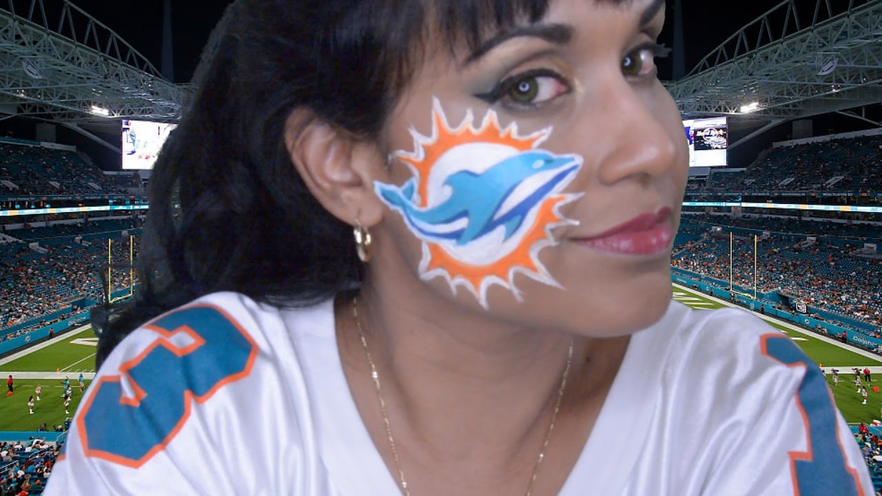 1280x720 Miami Dolphins Face Paint Tutorial - Miami Dolphins Painting
