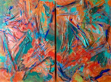 375x275 Saatchi Art Miami Dolphins (Two Piece Painting=total 48wide - Miami Dolphins Painting