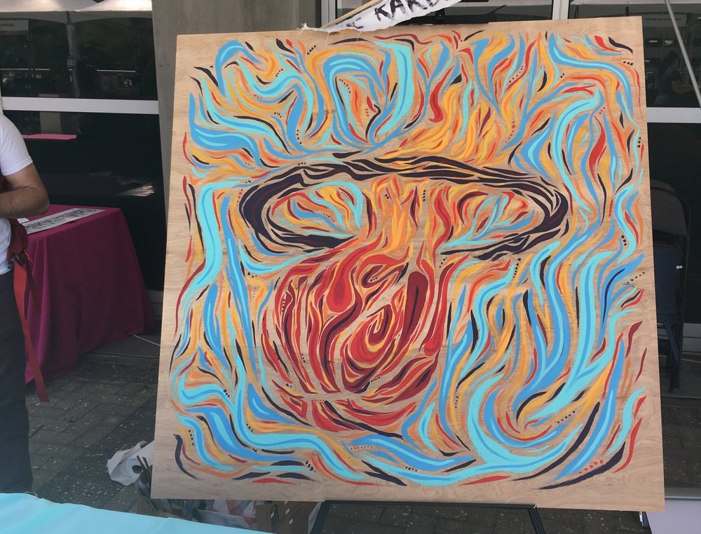 1000x762 Miami Heat Event Eric Karbeling - Miami Heat Painting