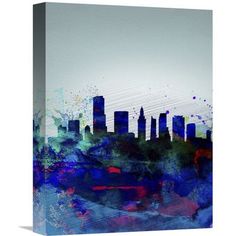236x236 Painting Of Miami Skyline - Miami Skyline Painting
