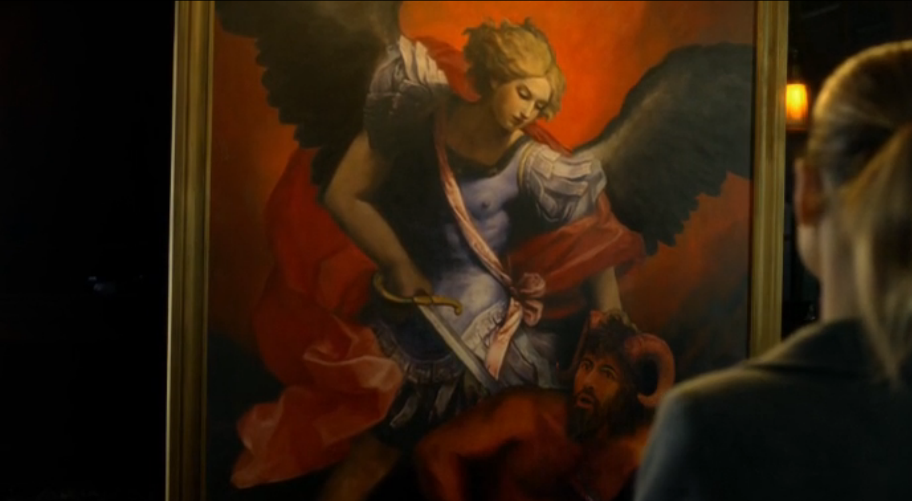 1836x1008 Image - Michael And Lucifer Painting