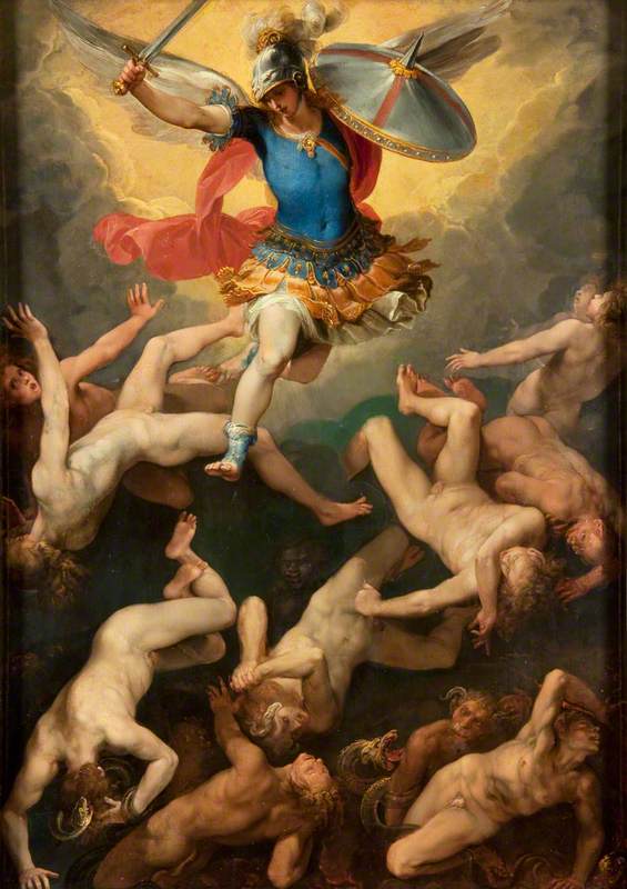 565x800 The Archangel Michael And The Rebel Angels Art Uk - Michael Angel Painting