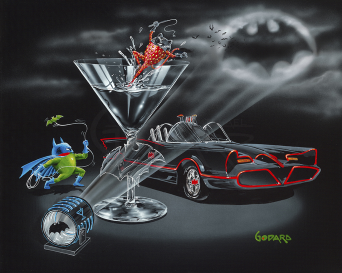 684x546 Bat Tini (Super Hero) By Michael Godard - Michael Godard Painting