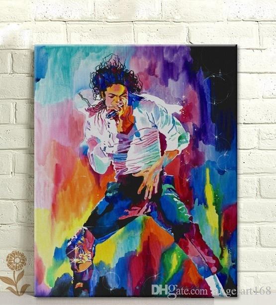 555x612 2018 Single Unframed Michael Jackson Abstract Colourful Painting - Michael Jackson Canvas Painting