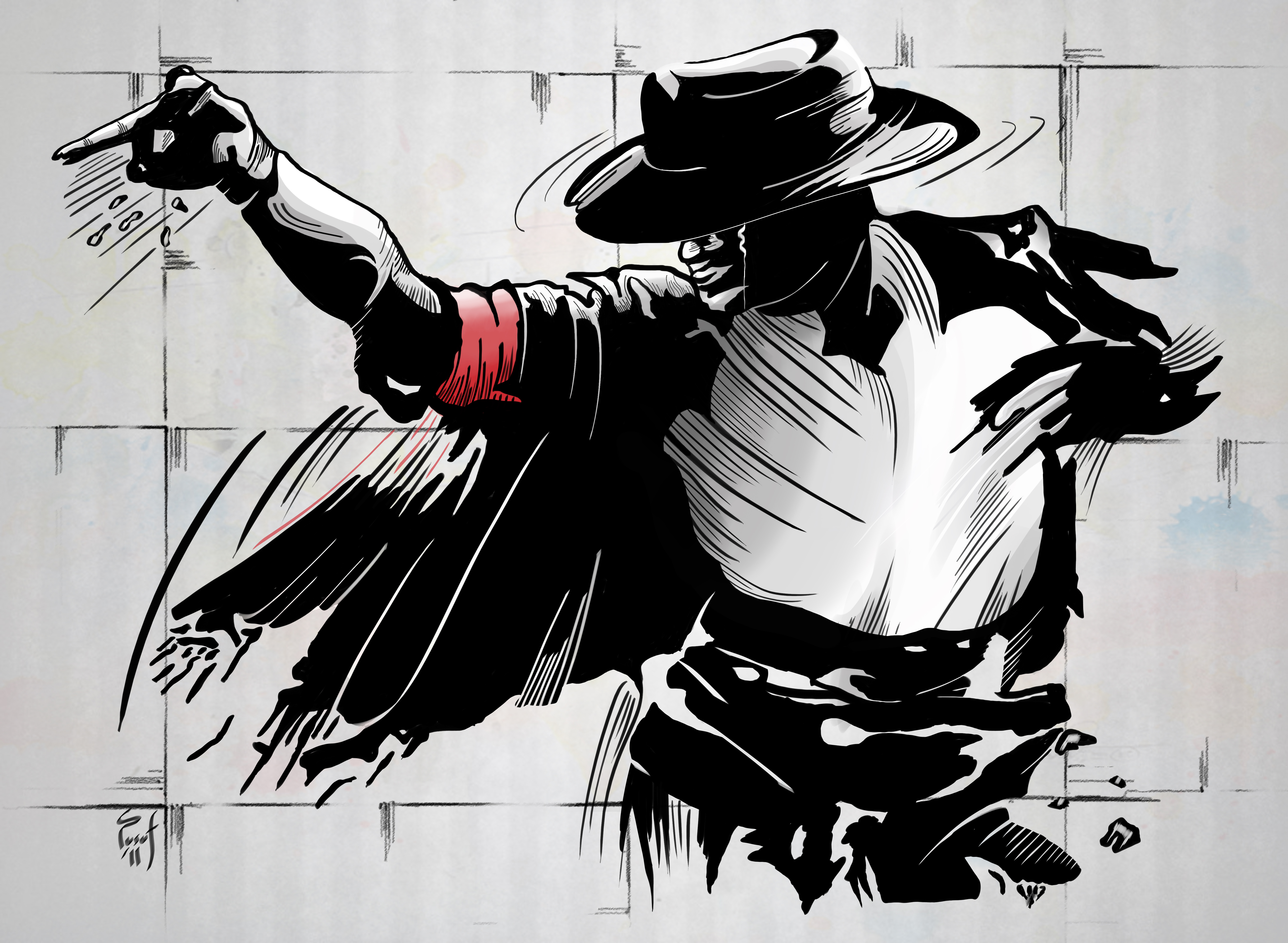 5937x4346 Michael Jackson By Yusufdemirci - Michael Jackson Canvas Painting