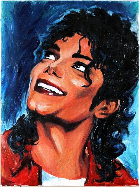 480x638 Michael Jackson Original Oil Paintings On Canvas Portrait Art By - Michael Jackson Painting