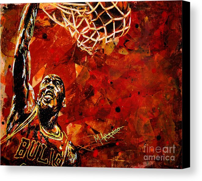 Michael Jordan Canvas Painting at PaintingValley.com | Explore ...