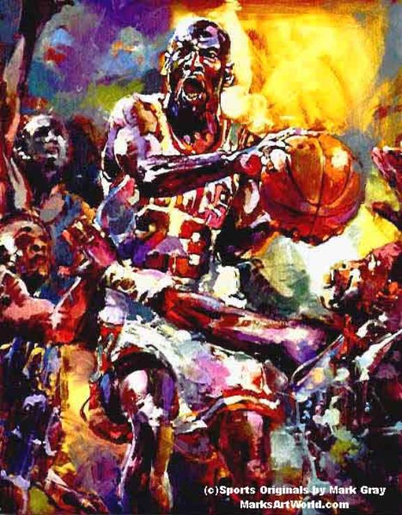 577x738 Sports Paintings - Michael Jordan Canvas Painting