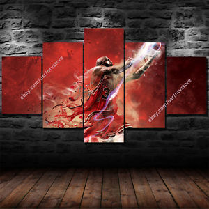 300x300 Michael Jordan 23 Wall Art Canvas 5 Piece Picture Print Large - Michael Jordan Canvas Painting