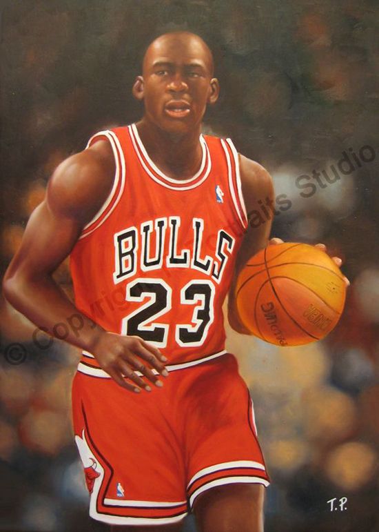 Michael Jordan Oil Painting at PaintingValley.com | Explore collection ...