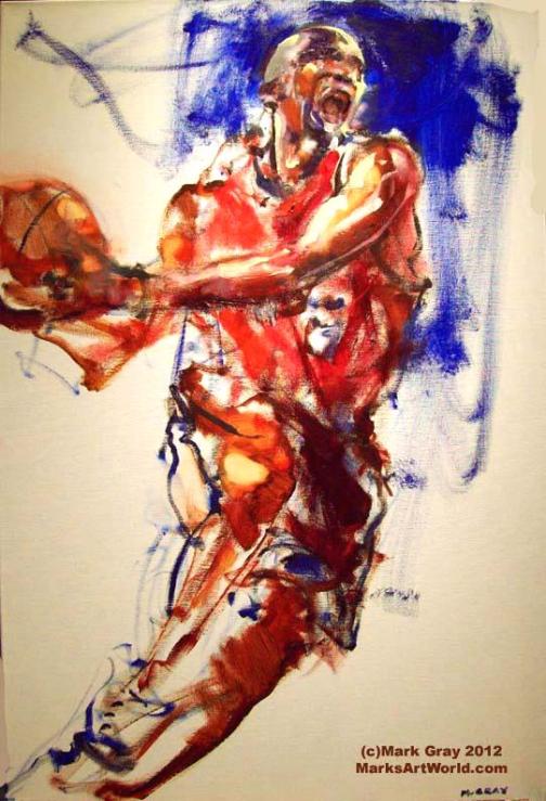 504x739 Michael Jordan Painting - Michael Jordan Oil Painting