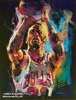 244x320 Painting Of Mark Gray - Michael Jordan Oil Painting