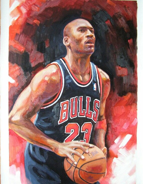Michael Jordan Oil Painting at PaintingValley.com | Explore collection ...
