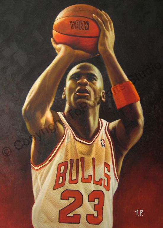 Michael Jordan Oil Painting at PaintingValley.com | Explore collection ...