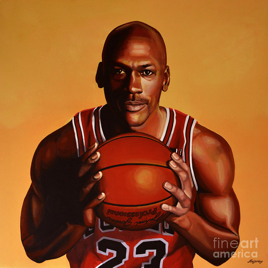 900x900 Michael Jordan 2 Painting By Paul Meijering - Michael Jordan Painting