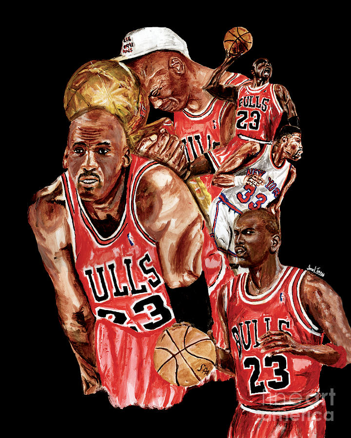 720x900 Michael Jordan Painting By Israel Torres - Michael Jordan Painting